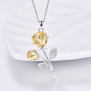 Golden Rose Flower Pendant Necklace – Jewelry Gift Ideas — 5
