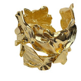 Gold Stitching Flower Bracelet Open Design Alloy – Jewelry Gift Ideas — 6