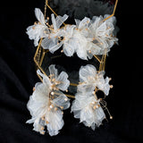 Women's Tulle Flower Headband Earring Set – Jewelry Gift Ideas — 6