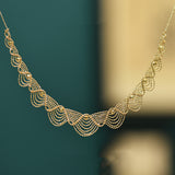 Women's Fashion 18k Gold Lace Necklace – Jewelry Gift Ideas — 4
