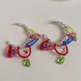 Exaggerated Hand-woven Beads Tassel Earrings – Everyday Gifts — 4