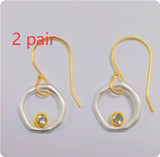 Irregular Circles Eardrops Rhinestone Sweet – Unique Gift Ideas — 8