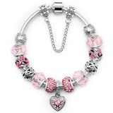 European style alloy bead crystal bracelet – Stylish Gifts — 1
