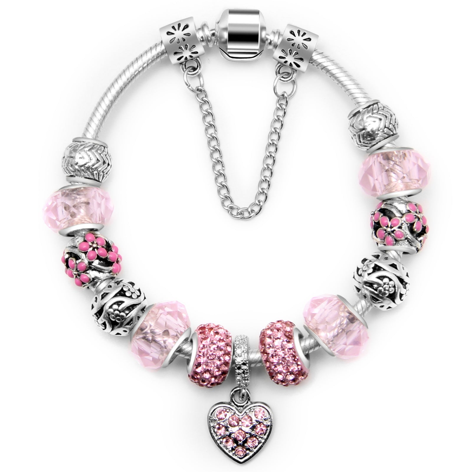European style alloy bead crystal bracelet – Stylish Gifts — 1