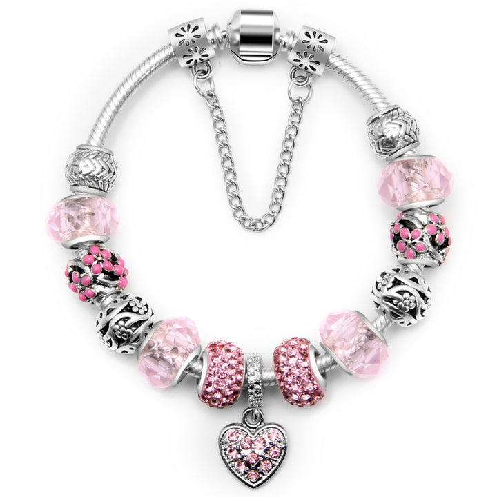European style alloy bead crystal bracelet – Stylish Gifts — 1