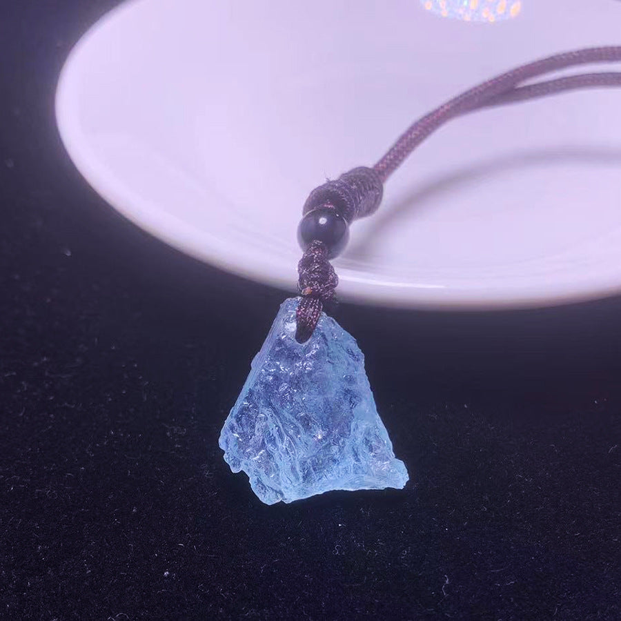 Natural Aquamarine Rough Stone Pendant – Jewelry Gift Ideas — 1
