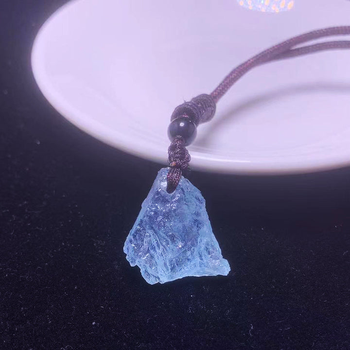 Natural Aquamarine Rough Stone Pendant – Jewelry Gift Ideas — 1