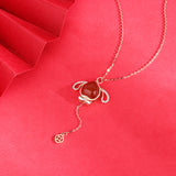 Moving Rabbit Ear Necklace – Jewelry Gift Ideas — 3