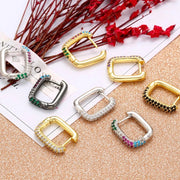 Gold And Silver Small Hoop Crystal Women's Rainbow – Stylish Gifts — 1