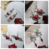Locked Heart Lava Heart Dark Earrings – Unique Gift Ideas — 19