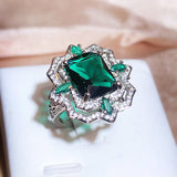Colorful Ice Flower Cut Open Ring Female Fashion – Stylish Gifts — 3