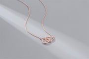 Women's Simple Mobius Double Ring Necklace – Jewelry Gift Ideas — 4