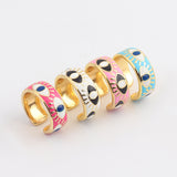 Trendy Hip Hop Women's Gold Plated Drip Oil Eye Ring – Gifts for Her — 1