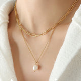 Trendy Cold Style Double-layer Pearl Pendant – Jewelry Gift Ideas — 8