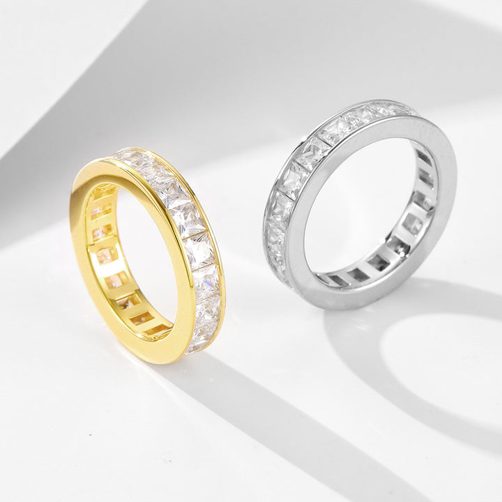 Simple Personalized All-match Square Zircon Ring – Useful Gifts — 2