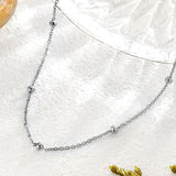 Titanium Steel Ball Bead Chain Necklace Women's – Jewelry Gift Ideas — 5