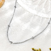 Titanium Steel Ball Bead Chain Necklace Women's – Jewelry Gift Ideas — 5