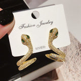 European And American Micro-set Snake-shaped Earrings – Gifts for Her — 4
