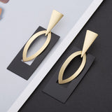 Vintage Geometric Frosty Metal Drop Earrings – Practical Gifts — 2