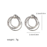 Fashion All-match Diamond Circle Ear Studs – Stylish Gifts — 4