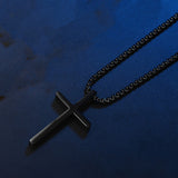 Smooth Simple Titanium Cross Pendant Male – Jewelry Gift Ideas — 5