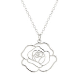 Simple Hollow Rose Stainless Steel Necklace Women – Jewelry Gift Ideas — 15