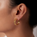 Gold Titanium Steel Chain Ear Ring Ladies – Surprise Gifts — 12