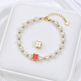 Pearl Bracelet Female Fritillary Butterfly Clover – Jewelry Gift Ideas — 8