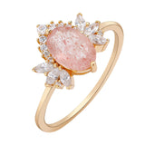 Strawberry Crystal Ring Fashion Niche – Stylish Gifts — 2