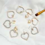 Versatile Peach Heart Diamond Earrings For Women – Gifts for Her — 5