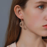 Asymmetrical Abstract Earrings Short Hollow Star – Practical Gifts — 5