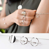 Geometry Shape 925 Sterling Silver Ring for Women – Gifts for Her — 6