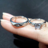 Couple Couple Rings Open Mouth White Gold Plated Men – Gifts for Her — 15