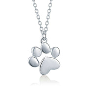 Sterling Silver Necklace Cute Pet Imprint Pendant – Jewelry Gift Ideas — 1