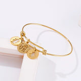 Titanium Steel Adjustable Bracelet Gold Cutout – Jewelry Gift Ideas — 5