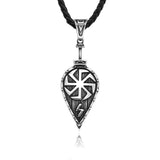 Viking Rune Leaf Titanium Steel Pendant – Jewelry Gift Ideas — 6