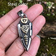 Stainless Steel Viking Arrow Pendant Triangular – Jewelry Gift Ideas — 5