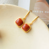 Gold Plated Sterling Silver Onyx Drop Earrings – Practical Gifts — 4