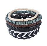 Leather Bracelet Men Multilayer Bead Bracelet – Jewelry Gift Ideas — 17