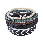 Leather Bracelet Men Multilayer Bead Bracelet – Jewelry Gift Ideas — 17