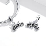 S925 Sterling Silver Motorcycle Pendant Bracelet – Jewelry Gift Ideas — 1