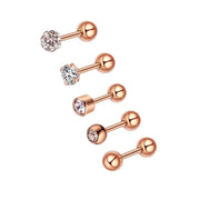 Geometric Stainless Steel Zircon Earrings – Stylish Gifts — 4
