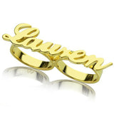 Fashionable Stainless Steel Personalized Double Ring – Practical Gifts — 4