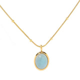 Gentle Aquamarine Necklace Retro Style Pendant – Jewelry Gift Ideas — 2