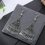 Textured Fan-Shaped Multilayer Earrings Chinese Style – Stylish Gifts — 2