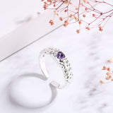 Purple Diamond Love Heart-shaped Ring Women – Gifts for Her — 5