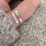 Two-tone Hammered Finish Open Ring – Unique Gift Ideas — 5