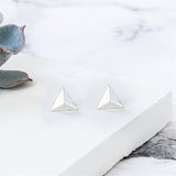 S925 Sterling Silver Geometric Triangle Earrings – Birthday Gifts — 4