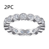 S925 Women's Sterling Silver Zircon Round Ring – Gifts for Her — 5