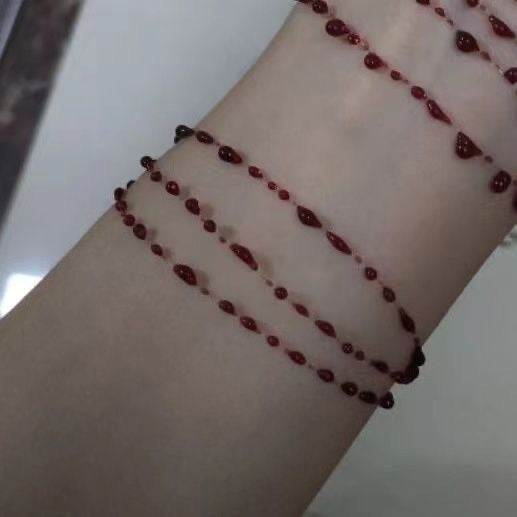 Blood Drop Bracelet Stainless Steel Cross Pendant – Jewelry Gift Ideas — 1